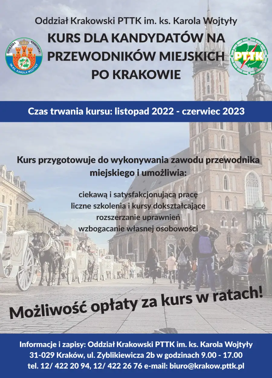 Kurs Przewodników Miejskich po Krakowie